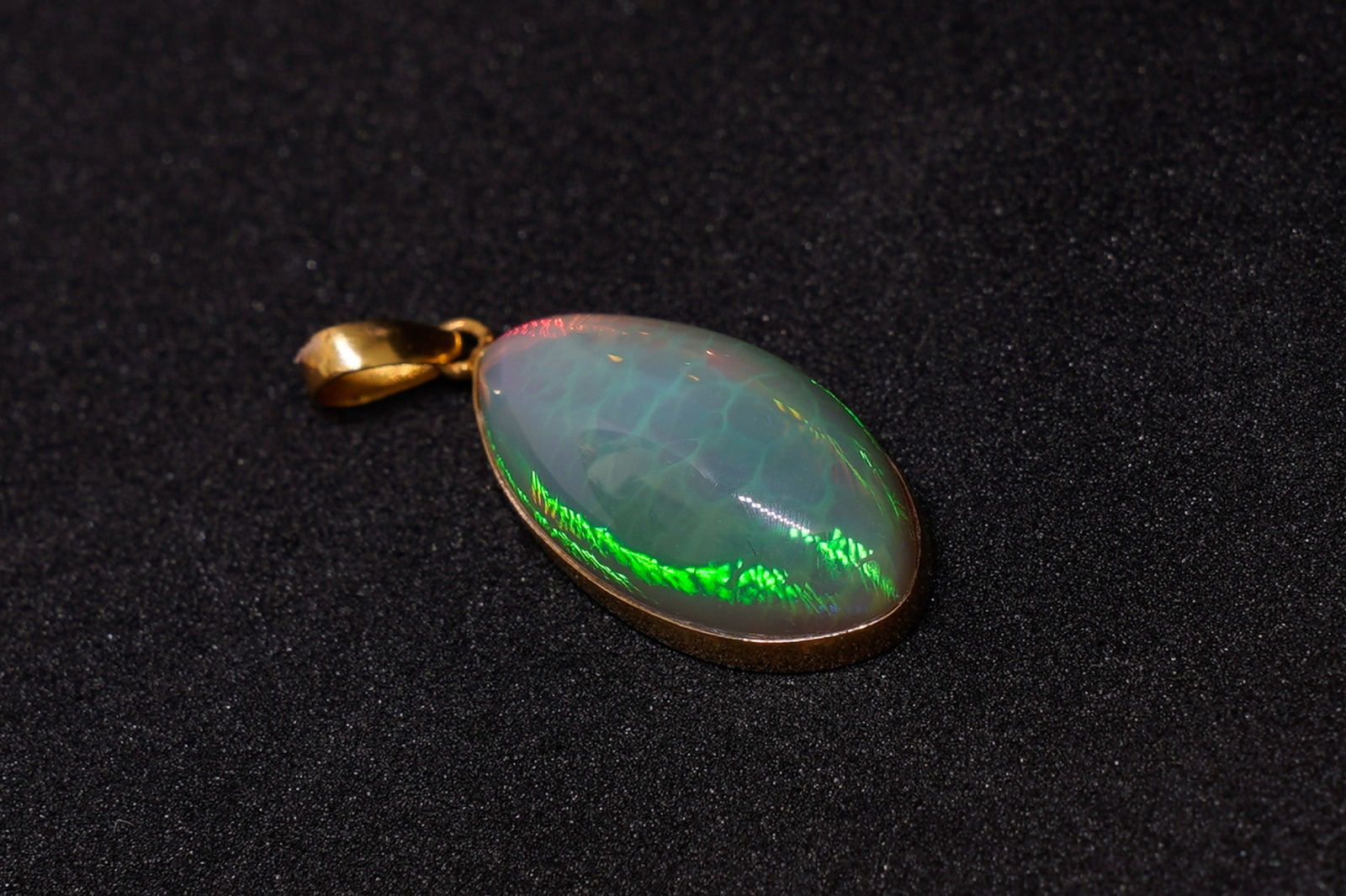Äthiopischer Welo - Opal Tropfenform Honeycomb mit Anhänger – Bild 4