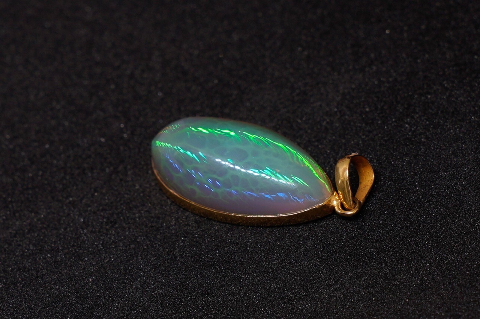 Äthiopischer Welo - Opal Tropfenform Honeycomb mit Anhänger – Bild 5